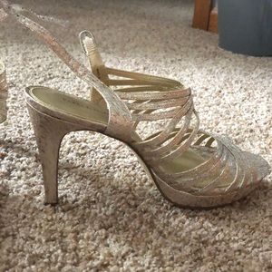 papell studio gold heels